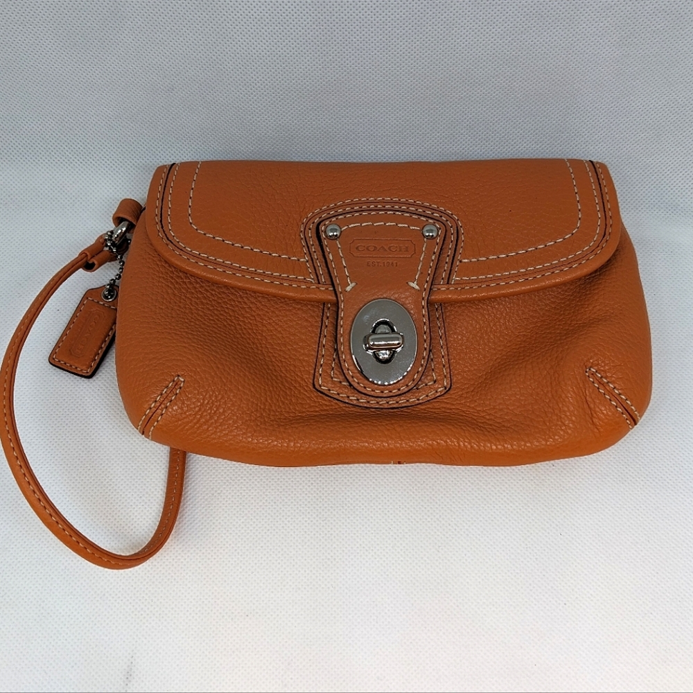 Coach leather wristlet